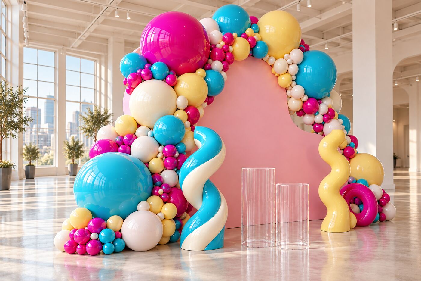 Candy Current original event installation, side depth view