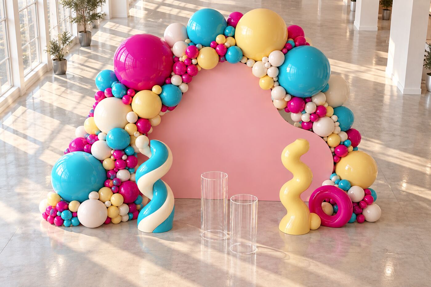 Candy Current original event installation, elevated high angle view