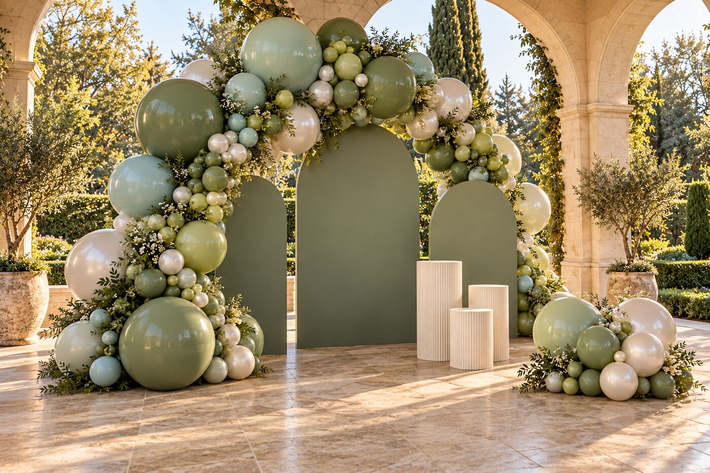 Garden Gala original event installation, left three-quarter view
