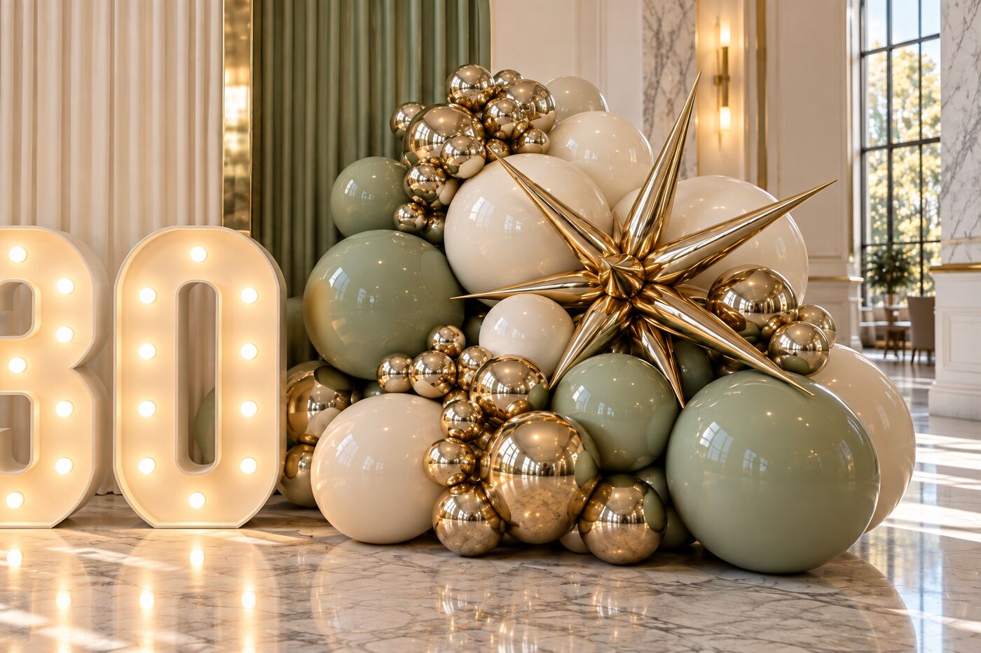 The Gilded Hour — Secondary balloon and prop vignette