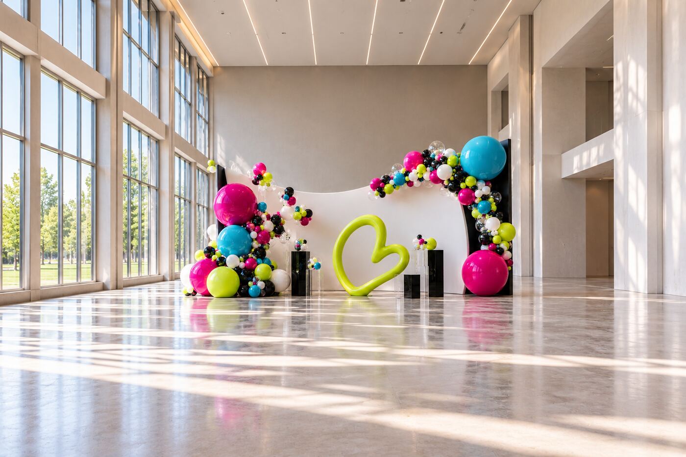 Heart of the Room — Wide view of the installation within the venue