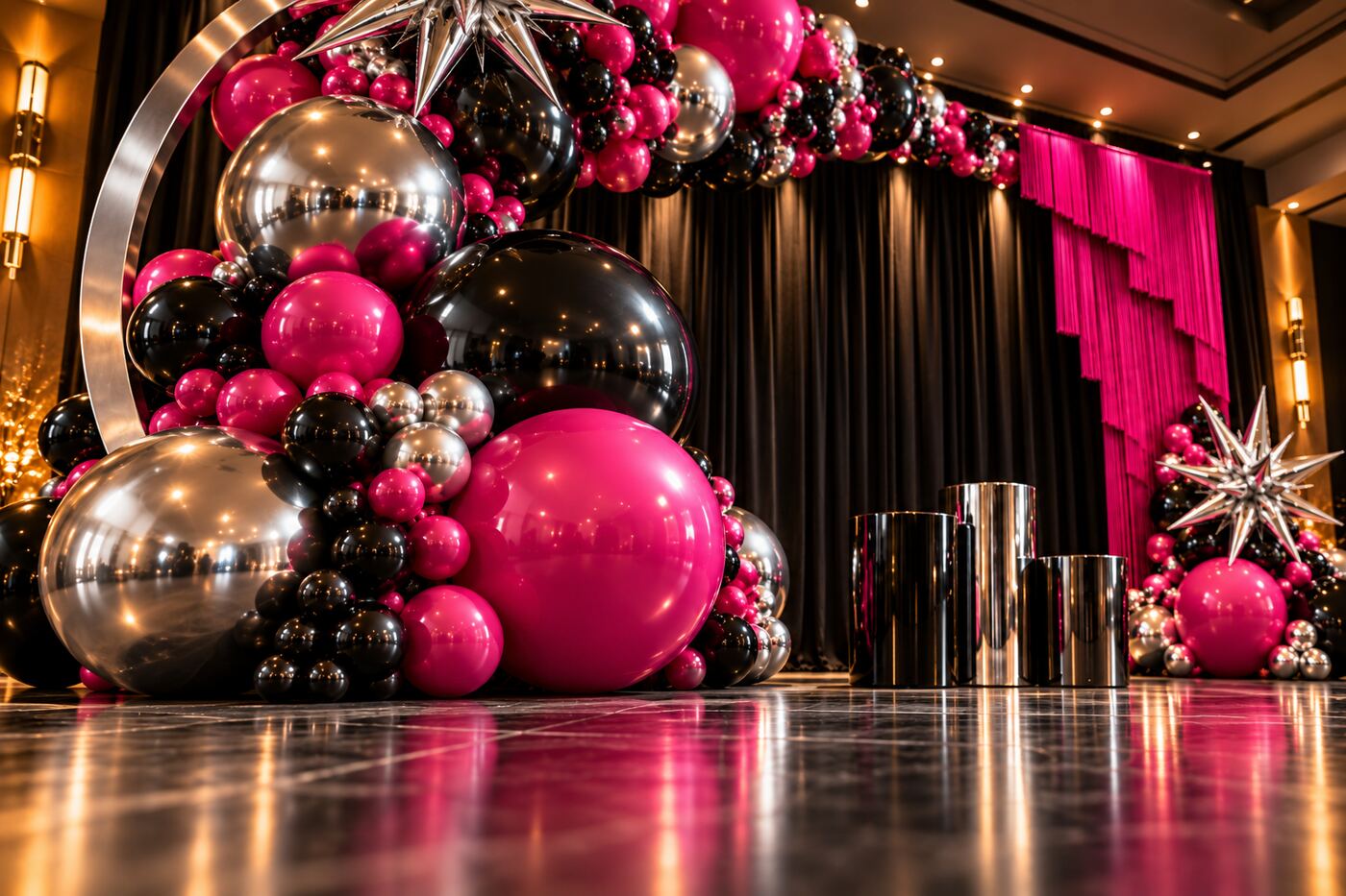 Midnight Celebration original event installation, floor anchor and base detail